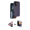 MARSİLYAN™- iPhone 11 Kılıf Kıvılcım Çizgi Serisi - Siyah 3D Antistatik Mat Seramik Nano Ekran Koruyucu + Raze Metal Kamera Lens - SH