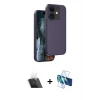 MARSİLYAN™- iPhone 11 Kılıf Kıvılcım Çizgi Serisi - Siyah 3D Antistatik Seramik Nano Ekran Koruyucu + Kamera Lens Koruma Cam - SF