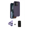 MARSİLYAN™- iPhone 11 Kılıf Kıvılcım Çizgi Serisi - Siyah 6D Antistatik Mat Seramik Hayalet Nano Ekran Koruyucu + Raze Metal Kamera Lens - MR