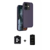 MARSİLYAN™- iPhone 11 Kılıf Kıvılcım Çizgi Serisi - Siyah 6D Antistatik Mat Seramik Hayalet Nano Ekran Koruyucu + PVD Metal Kamera Lens - YL