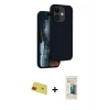 MARSİLYAN™- iPhone 11 Kılıf Kıvılcım Çizgi Serisi - Siyah 6D Mat Seramik Hayalet Nano Ekran Koruyucu + Rainbow Kamera Lens Koruma Cam - KI