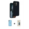 MARSİLYAN™- iPhone 11 Kılıf Kıvılcım Çizgi Serisi - Siyah 6D Mat Seramik Hayalet Nano Ekran Koruyucu + Neon Fosforlu Kamera Lens - TU
