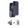 MARSİLYAN™- iPhone 11 Kılıf Kıvılcım Çizgi Serisi - Siyah Bilvis 3D Cam Ekran Koruyucu + Raze Metal Kamera Lens - SH