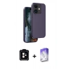 MARSİLYAN™- iPhone 11 Kılıf Kıvılcım Çizgi Serisi - Siyah Bilvis 5in1 3D Magic Cam Ekran Koruyucu + PVD Metal Kamera Lens - TU