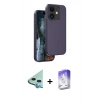MARSİLYAN™- iPhone 11 Kılıf Kıvılcım Çizgi Serisi - Siyah Bilvis 5in1 3D Magic Cam Ekran Koruyucu + Raze Metal Kamera Lens - MI
