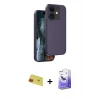 MARSİLYAN™- iPhone 11 Kılıf Kıvılcım Çizgi Serisi - Siyah Bilvis 5in1 5D Magic Hayalet Cam Ekran Koruyucu + Rainbow Kamera Lens Koruma Cam - KI