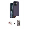MARSİLYAN™- iPhone 11 Kılıf Kıvılcım Çizgi Serisi - Siyah Bilvis Hayalet Cam Ekran Koruyucu + Pers Alüminyum Kamera Lens - KI
