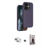 MARSİLYAN™- iPhone 11 Kılıf Kıvılcım Çizgi Serisi - Siyah Bilvis Hayalet Cam Ekran Koruyucu + Pers Alüminyum Kamera Lens - YL