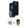 MARSİLYAN™- iPhone 11 Kılıf Kıvılcım Çizgi Serisi - Siyah Buffer Cam Ekran Koruyucu + Raze Metal Kamera Lens - MI