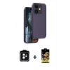 MARSİLYAN™- iPhone 11 Kılıf Kıvılcım Çizgi Serisi - Siyah Buffer Cam Ekran Koruyucu + PVD Metal Kamera Lens - YL