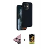 MARSİLYAN™- iPhone 11 Kılıf Kıvılcım Çizgi Serisi - Siyah Buffer Cam Ekran Koruyucu + Raze Metal Kamera Lens - SH