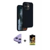 MARSİLYAN™- iPhone 11 Kılıf Kıvılcım Çizgi Serisi - Siyah Buffer Cam Ekran Koruyucu + Raze Metal Kamera Lens - MR