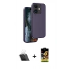 MARSİLYAN™- iPhone 11 Kılıf Kıvılcım Çizgi Serisi - Siyah Buffer Cam Ekran Koruyucu + Kamera Lens Koruma Cam - SF