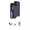 MARSİLYAN™- iPhone 11 Kılıf Kıvılcım Çizgi Serisi - Siyah Joko Magic 5D Cam + Kırmızı Pers Alüminyum Kamera Lens