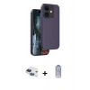 MARSİLYAN™- iPhone 11 Kılıf Kıvılcım Çizgi Serisi - Siyah Joko Magic 5D Cam + Pers Alüminyum Kamera Lens - LT