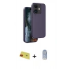 MARSİLYAN™- iPhone 11 Kılıf Kıvılcım Çizgi Serisi - Siyah Joko Magic 5D Cam + Rainbow Kamera Lens Koruma Cam - KI