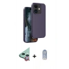 MARSİLYAN™- iPhone 11 Kılıf Kıvılcım Çizgi Serisi - Siyah Joko Magic 5D Cam + Raze Metal Kamera Lens - KI