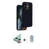 MARSİLYAN™- iPhone 11 Kılıf Kıvılcım Çizgi Serisi - Siyah Joko Magic 5D Cam + Raze Metal Kamera Lens - KI