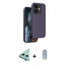 MARSİLYAN™- iPhone 11 Kılıf Kıvılcım Çizgi Serisi - Siyah Joko Magic 5D Cam + Raze Metal Kamera Lens - MI