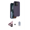 MARSİLYAN™- iPhone 11 Kılıf Kıvılcım Çizgi Serisi - Siyah Joko Magic 5D Cam + Raze Metal Kamera Lens - SH