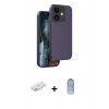 MARSİLYAN™- iPhone 11 Kılıf Kıvılcım Çizgi Serisi - Siyah Joko Magic 5D Cam + Renkli Kamera Lens Koruma Cam - PE