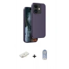 MARSİLYAN™- iPhone 11 Kılıf Kıvılcım Çizgi Serisi - Siyah Joko Magic 5D Cam + Renkli Kamera Lens Koruma Cam - SI