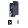 MARSİLYAN™- iPhone 11 Kılıf Kıvılcım Çizgi Serisi - Siyah Joko Magic 5D Cam + PVD Metal Kamera Lens - SH