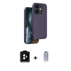MARSİLYAN™- iPhone 11 Kılıf Kıvılcım Çizgi Serisi - Siyah Joko Magic 5D Cam + PVD Metal Kamera Lens - TU