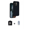 MARSİLYAN™- iPhone 11 Kılıf Kıvılcım Çizgi Serisi - Siyah Joko Magic 5D Cam + PVD Metal Kamera Lens - TU