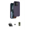 MARSİLYAN™- iPhone 11 Kılıf Kıvılcım Çizgi Serisi - Siyah Joko Magic 5D Hayalet Cam + Kamera Lens Koruma Cam - SF