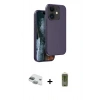 MARSİLYAN™- iPhone 11 Kılıf Kıvılcım Çizgi Serisi - Siyah Joko Magic 5D Hayalet Cam + Pers Alüminyum Kamera Lens - YL