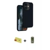 MARSİLYAN™- iPhone 11 Kılıf Kıvılcım Çizgi Serisi - Siyah Joko Magic 5D Hayalet Cam + Rainbow Kamera Lens Koruma Cam - KI