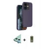 MARSİLYAN™- iPhone 11 Kılıf Kıvılcım Çizgi Serisi - Siyah Joko Magic 5D Hayalet Cam + Raze Metal Kamera Lens - MI