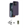 MARSİLYAN™- iPhone 11 Kılıf Kıvılcım Çizgi Serisi - Siyah Joko Magic 5D Hayalet Cam + Raze Metal Kamera Lens - GS
