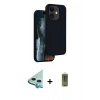 MARSİLYAN™- iPhone 11 Kılıf Kıvılcım Çizgi Serisi - Siyah Joko Magic 5D Hayalet Cam + Raze Metal Kamera Lens - MI