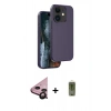 MARSİLYAN™- iPhone 11 Kılıf Kıvılcım Çizgi Serisi - Siyah Joko Magic 5D Hayalet Cam + Raze Metal Kamera Lens - SH