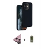 MARSİLYAN™- iPhone 11 Kılıf Kıvılcım Çizgi Serisi - Siyah Joko Magic 5D Hayalet Cam + Raze Metal Kamera Lens - SH
