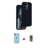 MARSİLYAN™- iPhone 11 Kılıf Kıvılcım Çizgi Serisi - Siyah Joko Magic 5D Hayalet Cam + Neon Fosforlu Kamera Lens - TU