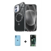 MARSİLYAN™- iPhone 11 Kılıf Kıvılcım Form Prime - Şeffaf 360 Full Body Arka Koruyucu + Neon Fosforlu Kamera Lens - MI
