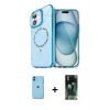 MARSİLYAN™- iPhone 11 Kılıf Kıvılcım Form Prime - Şeffaf 360 Full Body Arka Koruyucu + Neon Fosforlu Kamera Lens - MI