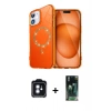 MARSİLYAN™- iPhone 11 Kılıf Kıvılcım Form Prime - Şeffaf 360 Full Body Arka Koruyucu + PVD Metal Kamera Lens - MI