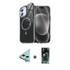 MARSİLYAN™- iPhone 11 Kılıf Kıvılcım Form Prime - Şeffaf 360 Full Body Arka Koruyucu + Raze Metal Kamera Lens - MI