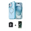 MARSİLYAN™- iPhone 11 Kılıf Kıvılcım Form Prime - Şeffaf 360 Full Body Arka Koruyucu + PVD Metal Kamera Lens - SH