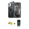 MARSİLYAN™- iPhone 11 Kılıf Kıvılcım Form Prime - Şeffaf 360 Full Body Arka Koruyucu + Rainbow Kamera Lens Koruma Cam - KI