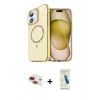 MARSİLYAN™- iPhone 11 Kılıf Kıvılcım Form Prime - Şeffaf Pasifik Cam Ekran Koruyucu + Kırmızı Pers Alüminyum Kamera Lens
