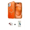 MARSİLYAN™- iPhone 11 Kılıf Kıvılcım Form Prime - Şeffaf Pasifik Cam Ekran Koruyucu + Kırmızı Pers Alüminyum Kamera Lens