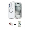 MARSİLYAN™- iPhone 11 Kılıf Kıvılcım Form Prime - Şeffaf Pasifik Cam Ekran Koruyucu + Kırmızı Pers Alüminyum Kamera Lens