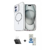 MARSİLYAN™- iPhone 11 Kılıf Kıvılcım Form Prime - Şeffaf Royal Nano Ekran Koruyucu + Kamera Lens Koruma Cam - SF