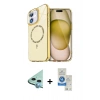 MARSİLYAN™- iPhone 11 Kılıf Kıvılcım Form Prime - Şeffaf Royal Nano Ekran Koruyucu + Raze Metal Kamera Lens - MI