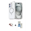MARSİLYAN™- iPhone 11 Kılıf Kıvılcım Form Prime - Şeffaf Royal Nano Ekran Koruyucu + Pers Alüminyum Kamera Lens - KI